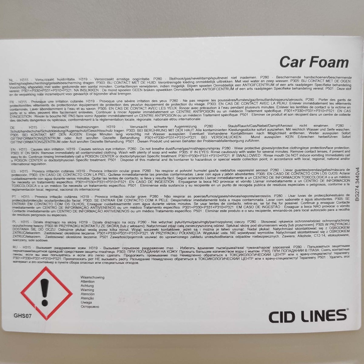 KENOTEK CAR FOAM 20 L