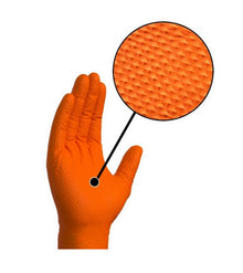 Guante Nitrilo Naranja 10gr texturizado (100ud) - Talla L